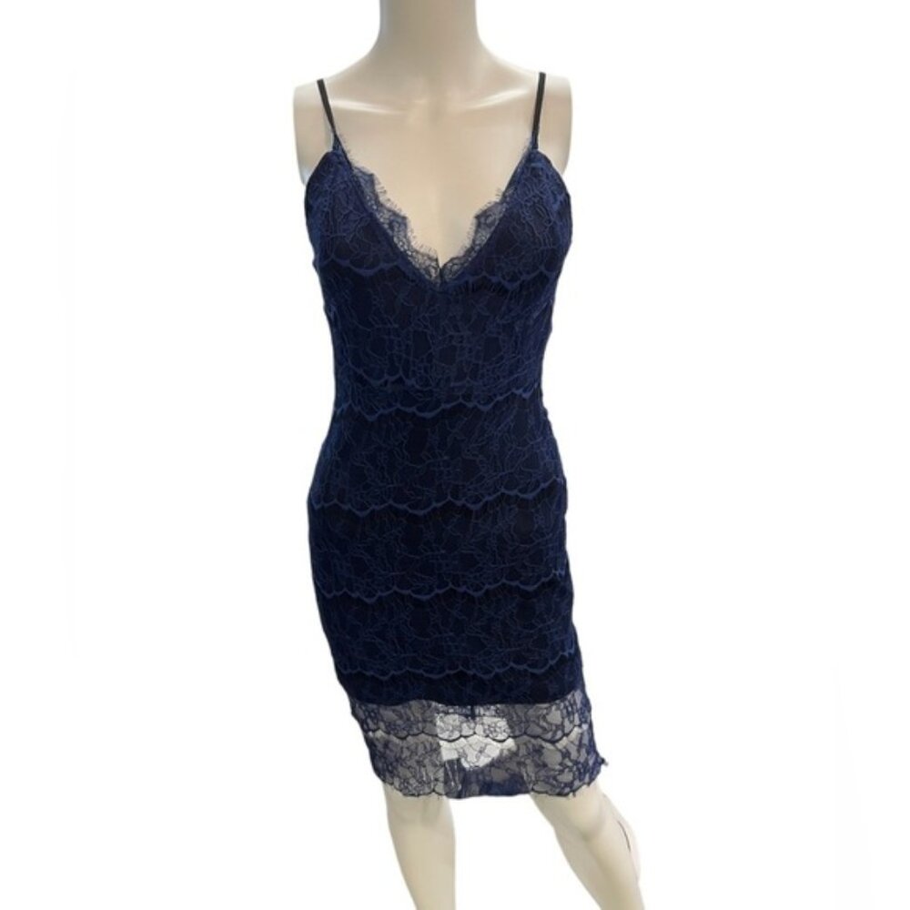 Lush Navy Lace Dress Size S